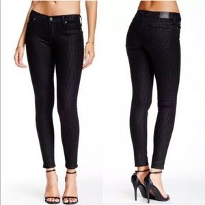 Women’s True Religion Black Houndstooth Skinny Jeans Size 26